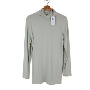 UNIVERSAL STANDARD Women's Cotton Modal Jersey Turtleneck NEW XS Mineral Grey
